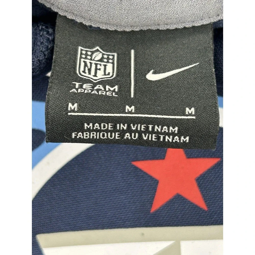 Nike NFL Tennessee Titans Therma Pullover Hoodie Navy Men's Medium Dri-FIT